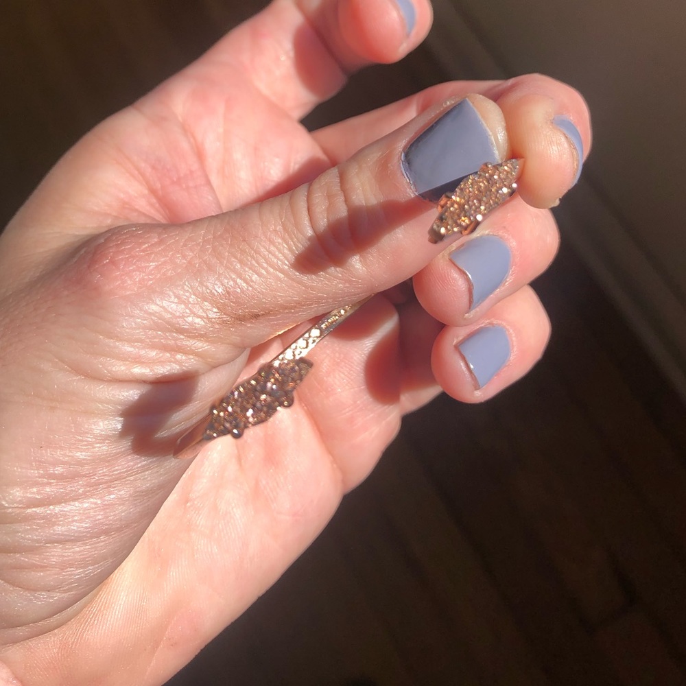 Kendra Scott Bianca pinch bracelet Rose Gold Drusy